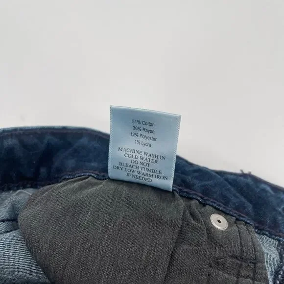 JUST USA Jeans Size 27 Slim Bootcut Dark Denim NWT Frayed Hem Cotton Stretch - Picture 8 of 13